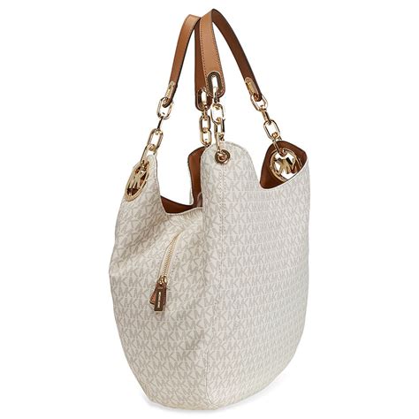 michael kors fulton large shoulder tote vanilla|Michael Kors shoulder bag.